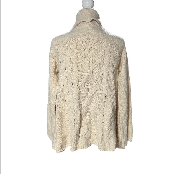Free People Cable Knit Cream Button up Cardigan - Picture 3 of 5